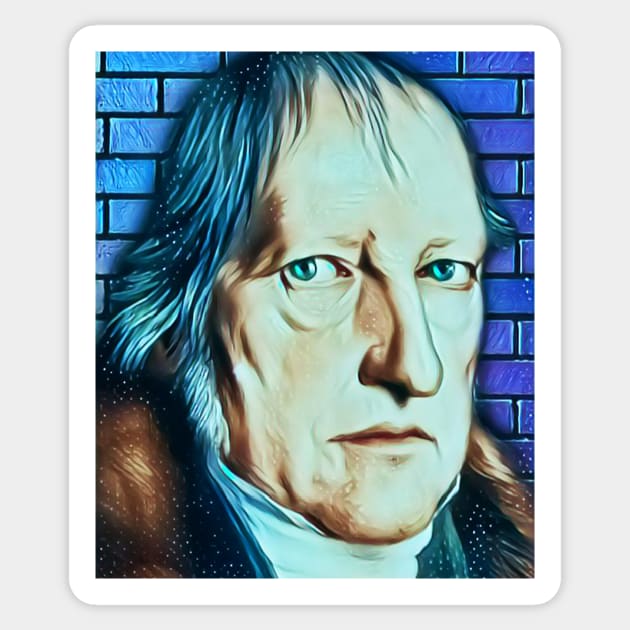 Georg Wilhelm Friedrich Hegel Abstract Portrait | Georg Wilhelm Friedrich Hegel Artwork 6 Sticker by JustLit